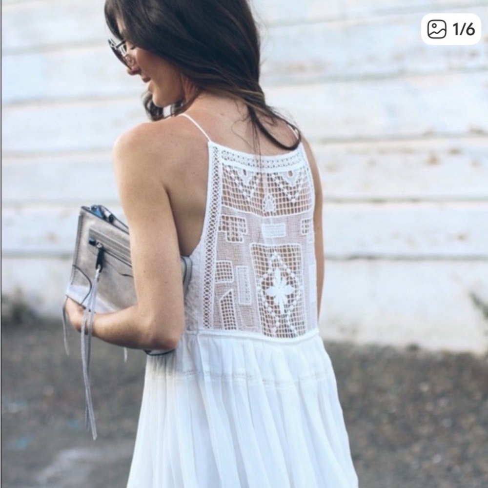 Free People Emily Mini Dress Cream Small
